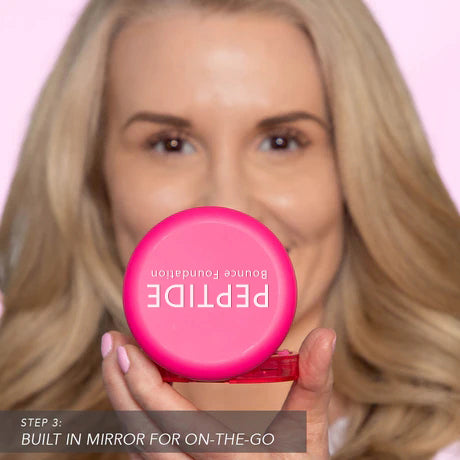 Peptide Bounce Foundation mit gratis Pinsel – Leichte und ebenmäßige Deckkraft