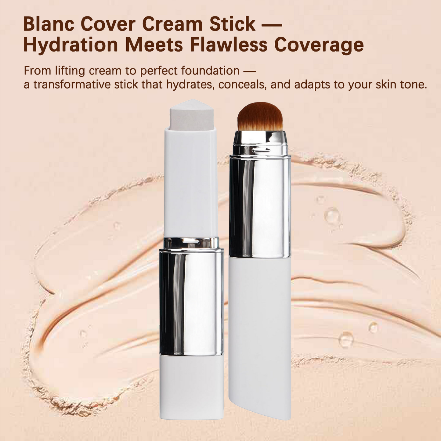 Color-Changing Cover Cream Stick – Lightweight Skincare & Makeup Duo