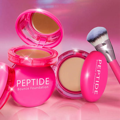 Peptide Bounce Foundation mit gratis Pinsel – Leichte und ebenmäßige Deckkraft