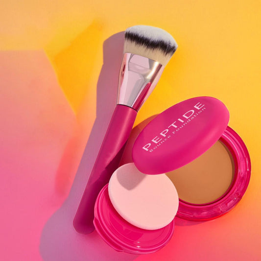 Peptide Bounce Foundation with Free Brush – Lightweight & Smooth Coverage